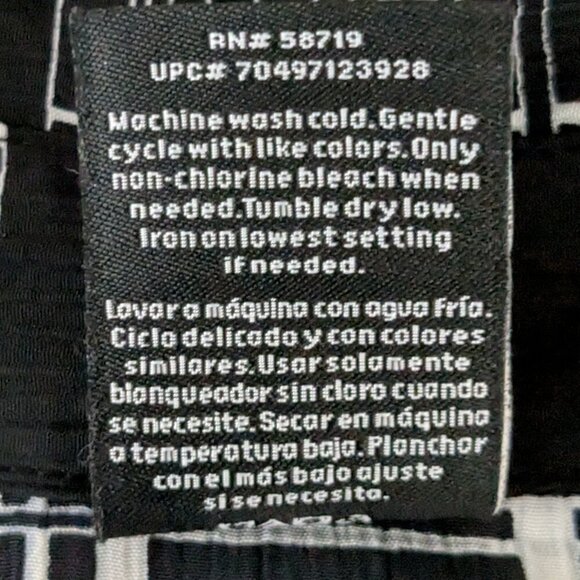 GEORGE Black/White 3/4 Roll-Tab Sleeves, 2 Piece Button Blouse Top; Size 4X - Picture 5 of 5